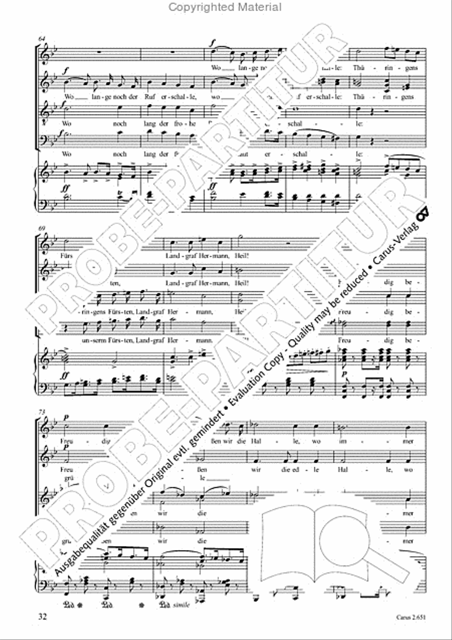 Choral collection Great Opera Choruses - Richard Wagner (choir & piano) Choir scores gallery preview page 33