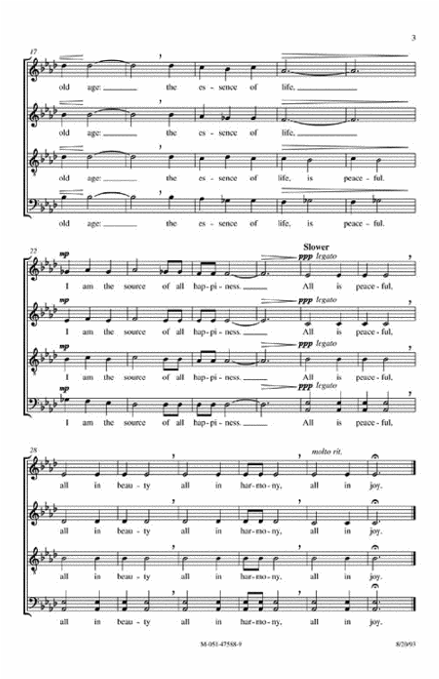 A Navaho Prayer 4-Part scores gallery preview page 3