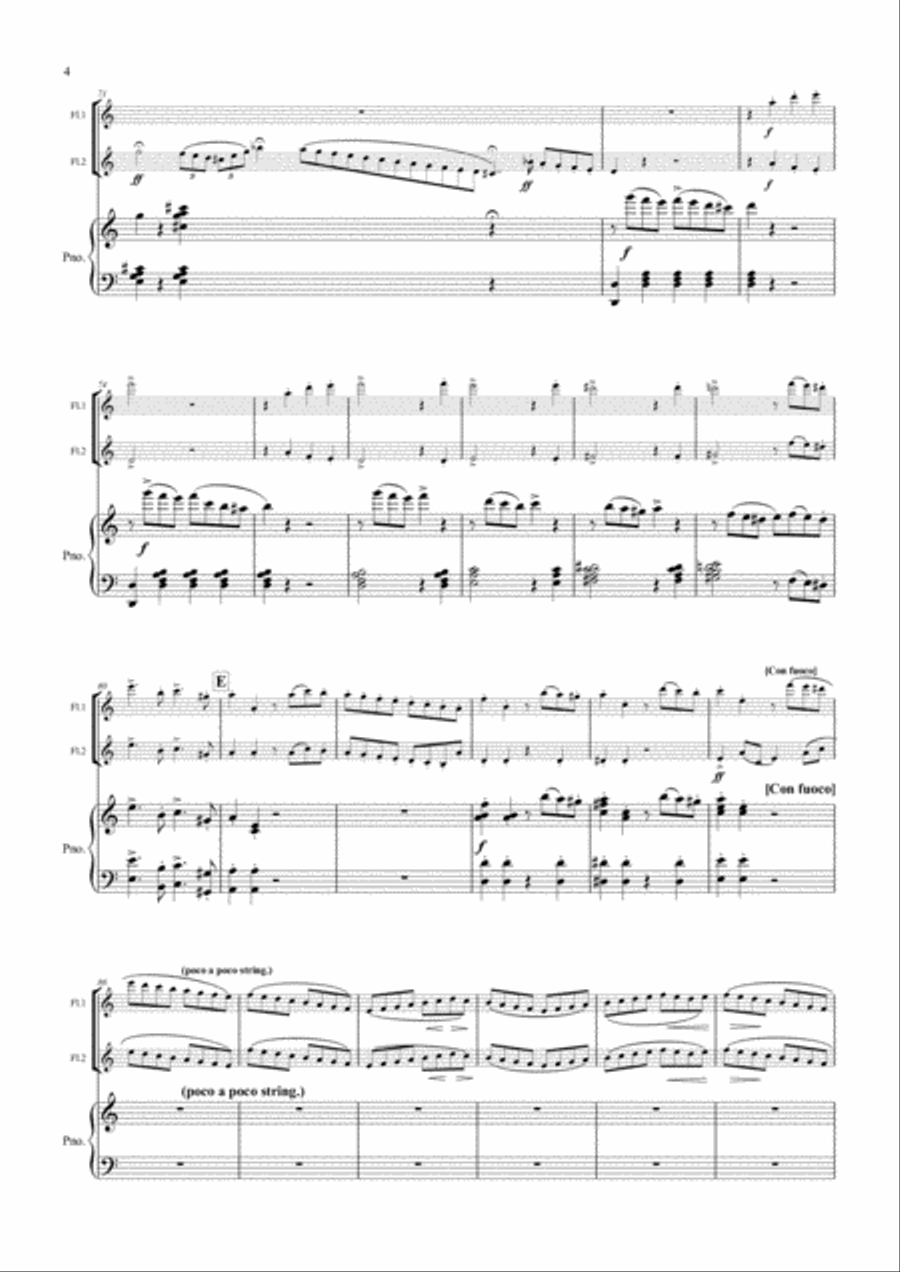 Konzertstück No.2, Op.114 arranged for 2 flutes and piano Flute Duet scores gallery preview page 5