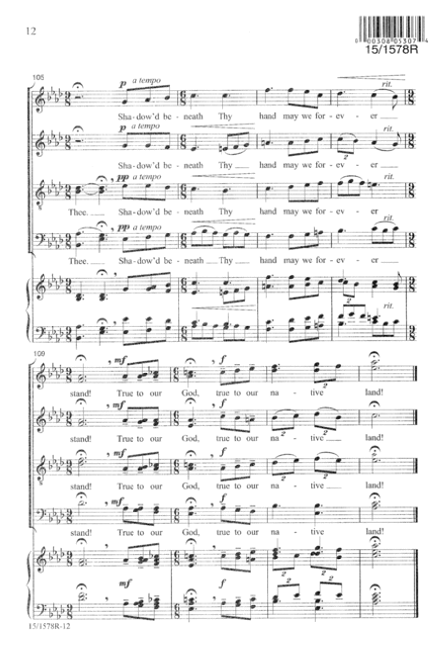 Lift Ev'ry Voice and Sing Divisi scores gallery preview page 12