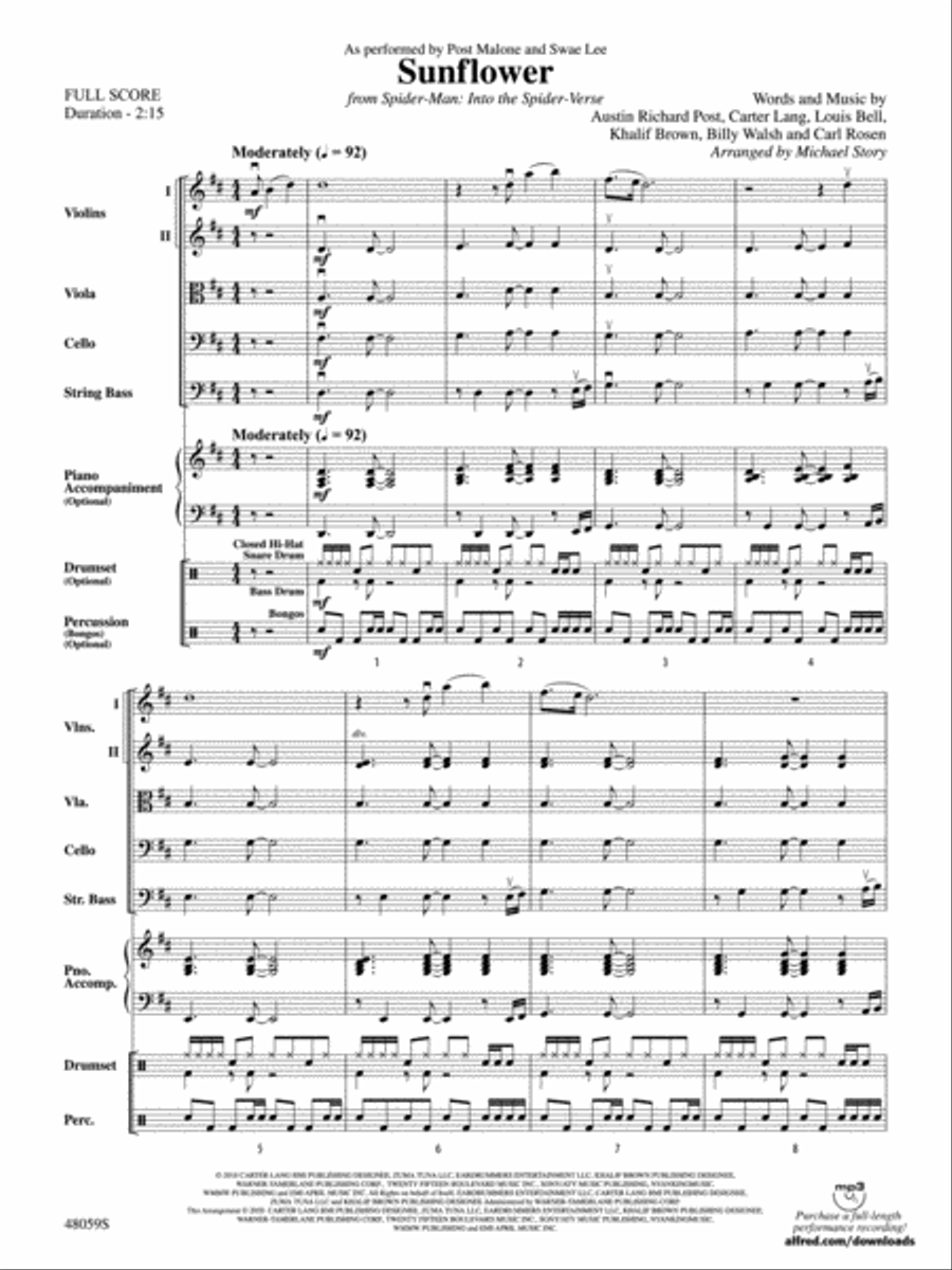 Sunflower: Score Sunflower: Score String Orchestra scores gallery preview page 3