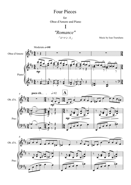 "Four Pieces" for Oboe d'Amore and Piano