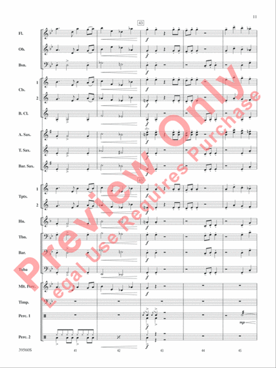 Pyramid of the Sun Pyramid of the Sun Concert Band scores gallery preview page 11