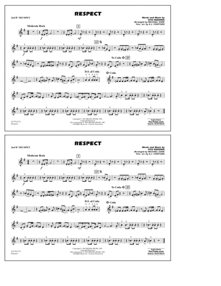 Respect (arr. Michael Oare) - 2nd Bb Trumpet