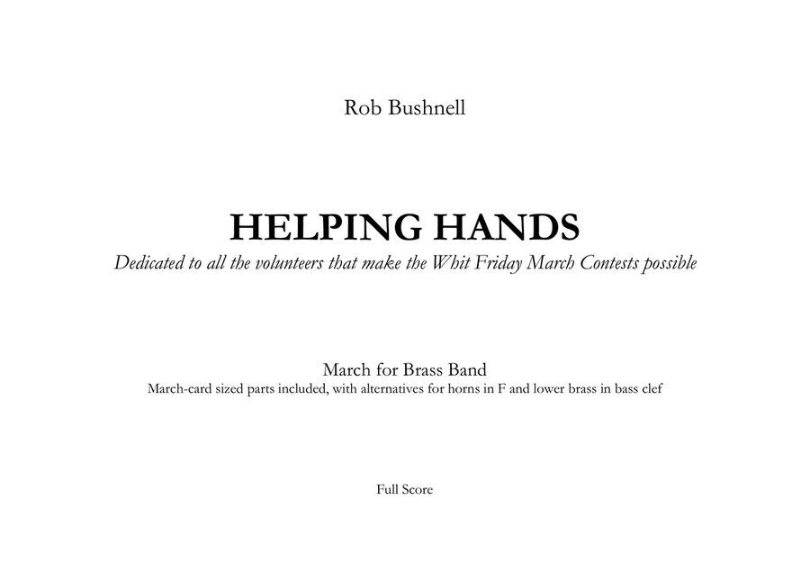 March: Helping Hands (Rob Bushnell) - Brass Band Brass Band scores gallery preview page 2