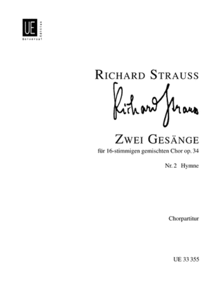 Richard Strauss : Hymne Op. 34/2 (Antheme)
