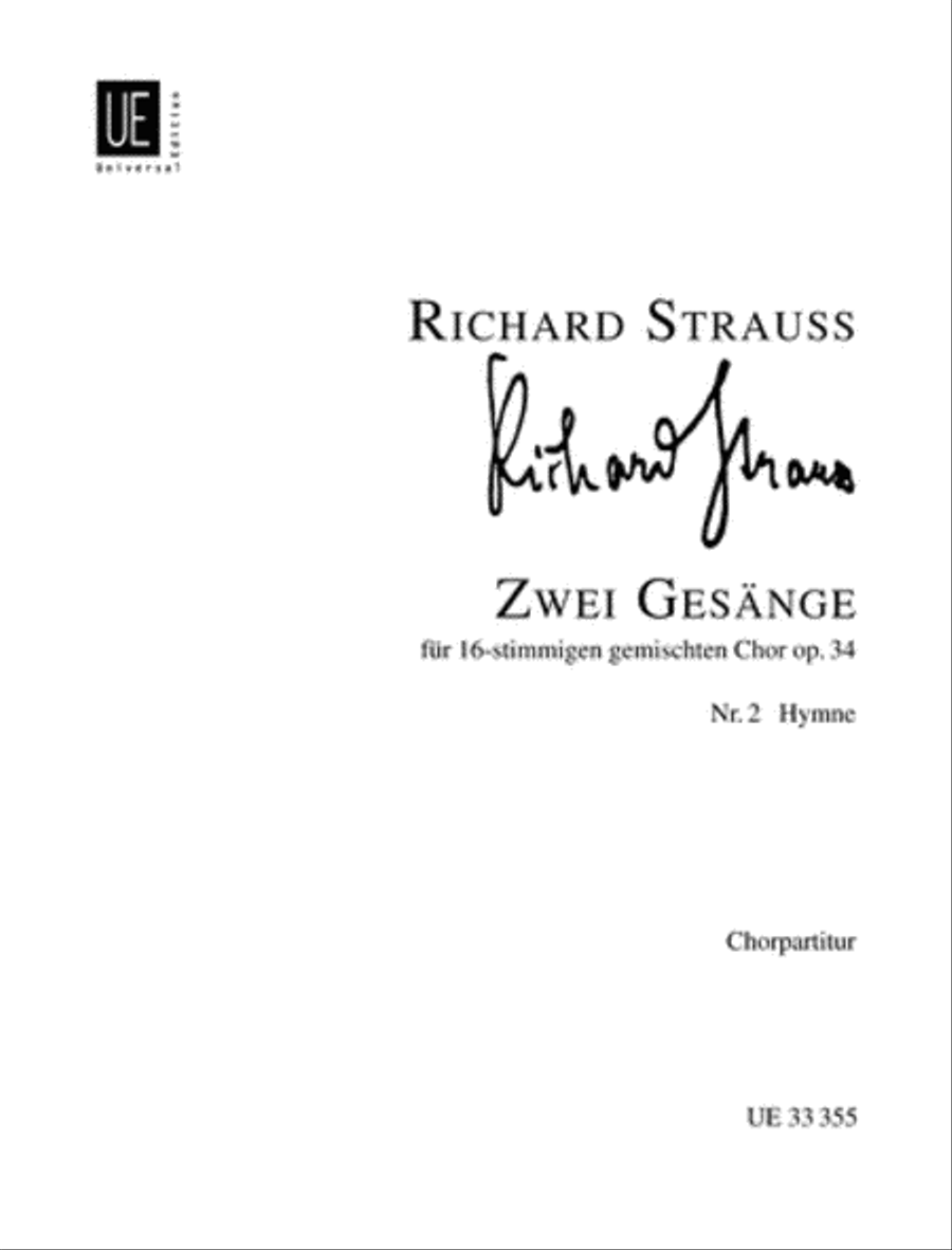 Hymne Op. 34/2 (Antheme) Hymne Op. 34/2 (Antheme) Hymn Anthems scores gallery preview page 1
