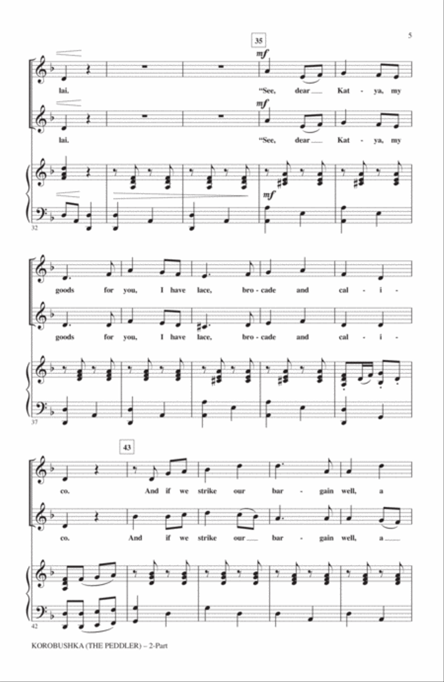 Korobushka 2-Part scores gallery preview page 3