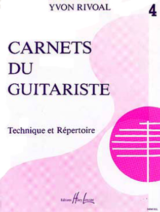 Book cover for Carnets du guitariste - Volume 4