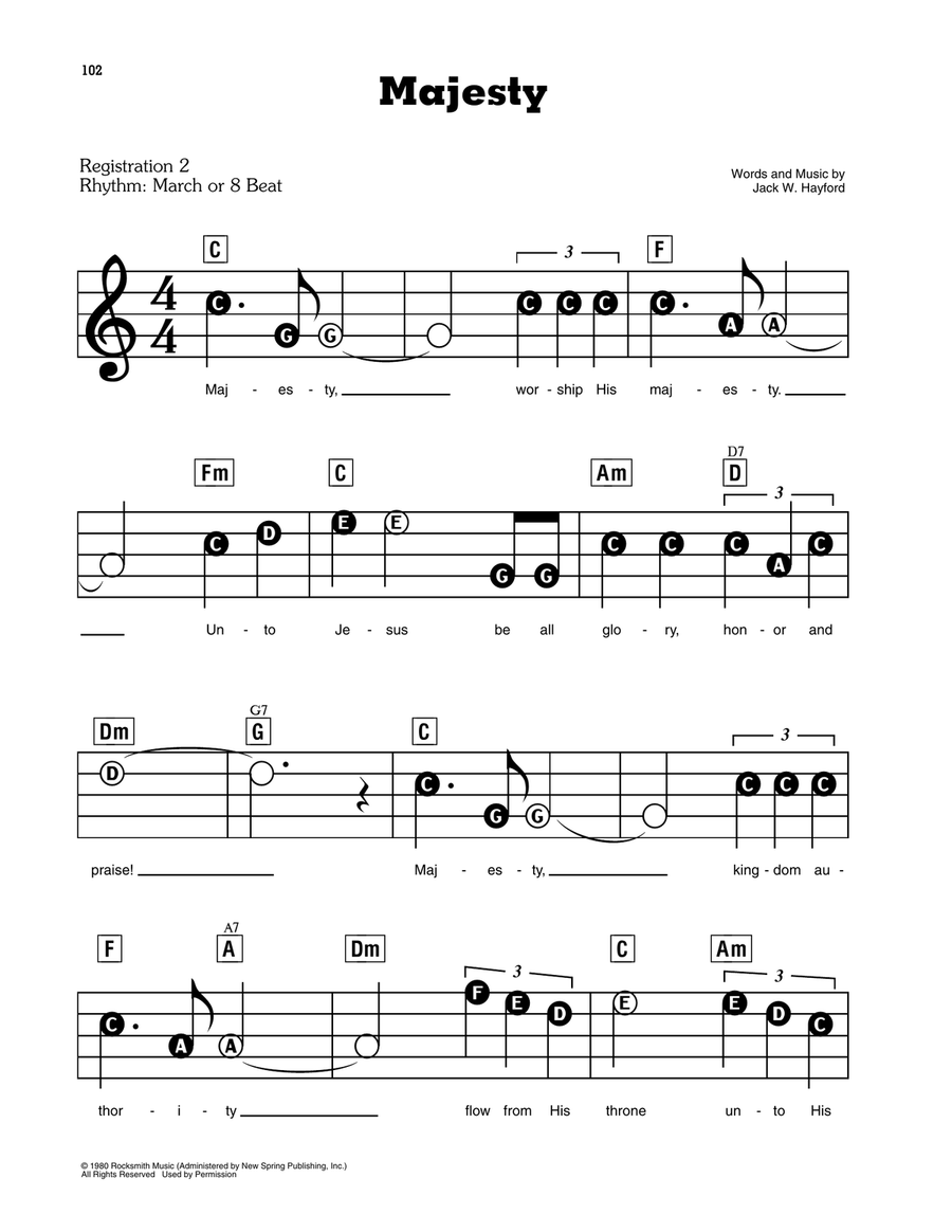 Majesty Electronic Keyboard scores gallery preview page 1