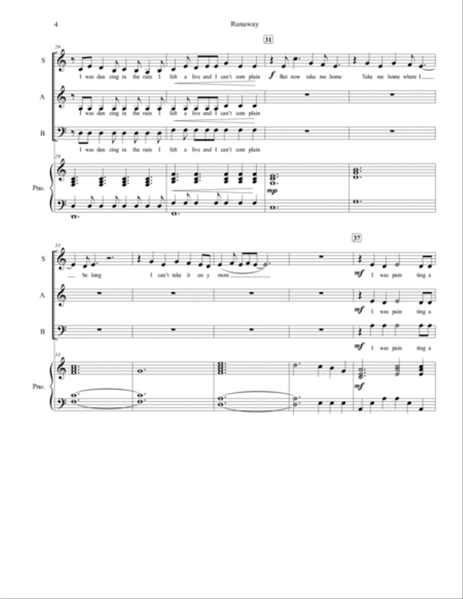 Runaway Runaway 3-Part scores gallery preview page 4