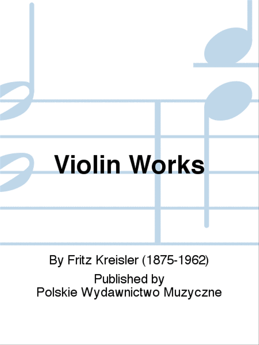 Violin Works Violin Solo scores gallery preview page 1