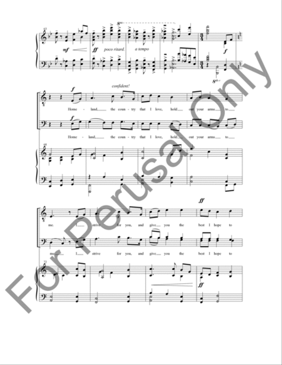 Homeland (Choral Score) TTBB scores gallery preview page 7
