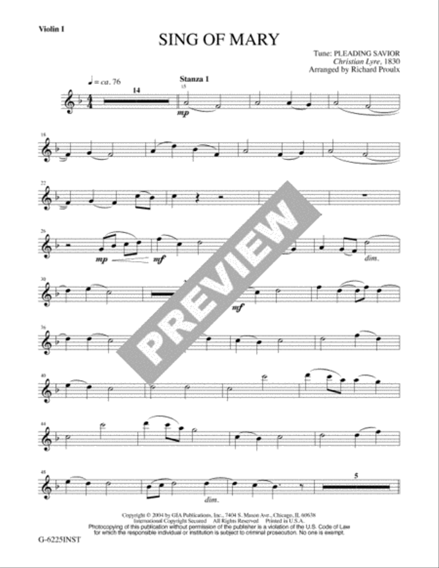 Sing of Mary - Instrument edition Oboe scores gallery preview page 3
