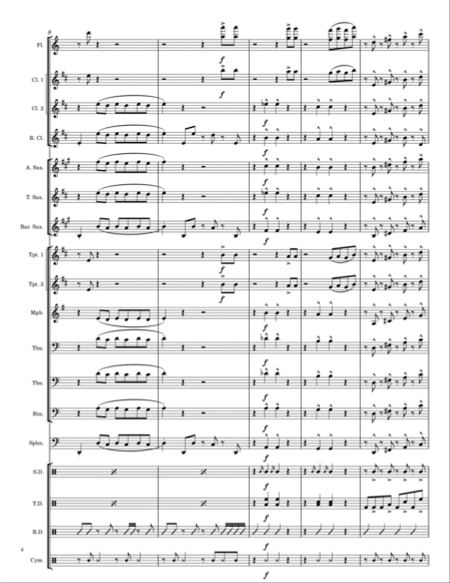 I Got You (i Feel Good) I Got You (i Feel Good) Marching Band scores gallery preview page 4