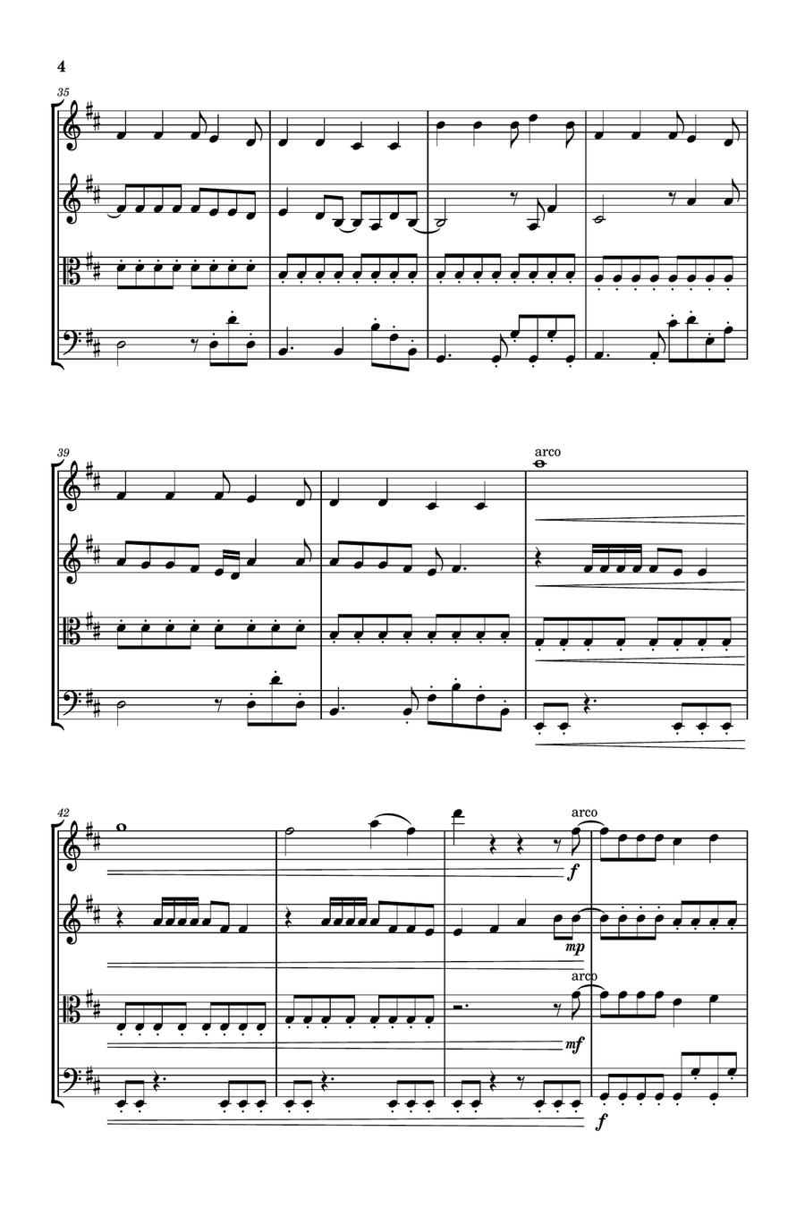Good Luck, Babe! String Quartet scores gallery preview page 4