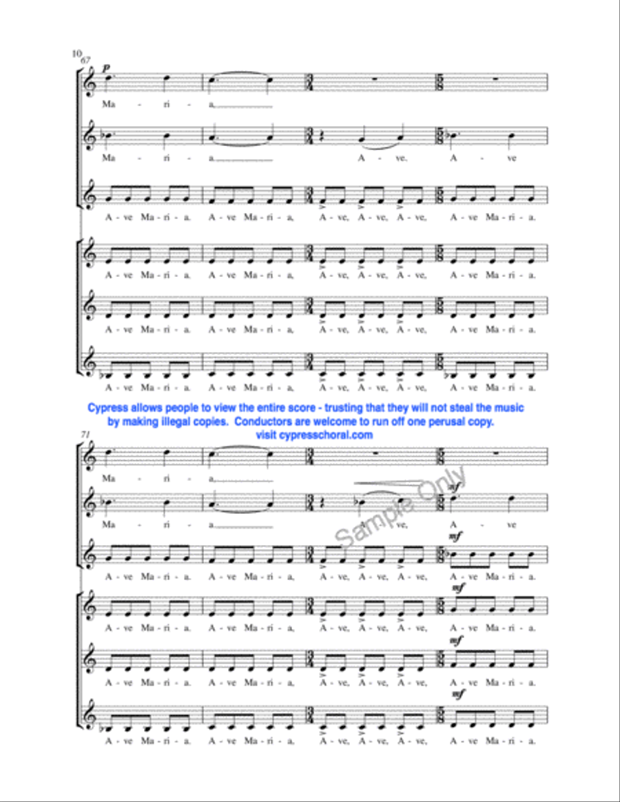 Ave Maria A Cappella scores gallery preview page 10