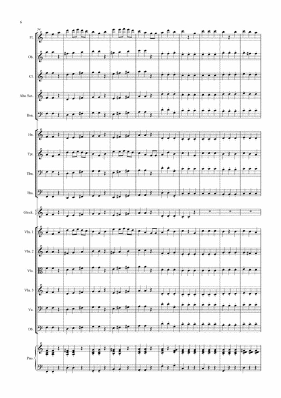 We wish you a Merry Christmas for School Orchestra Full Orchestra scores gallery preview page 6