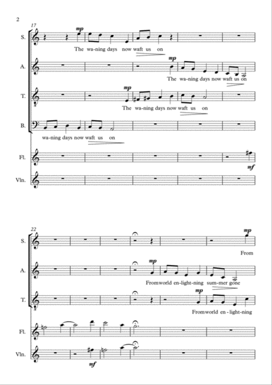William Barnes Suite - 4. Autumn 4-Part scores gallery preview page 2
