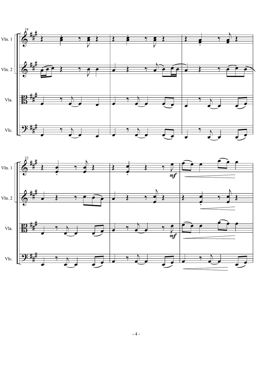Stand By Me Stand By Me String Quartet scores gallery preview page 4