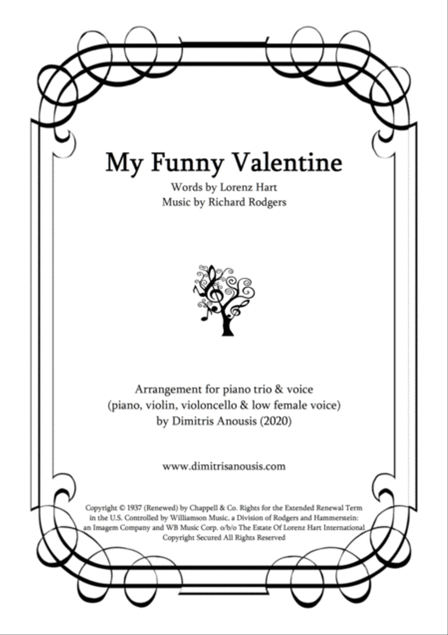 My Funny Valentine Piano Trio scores gallery preview page 1