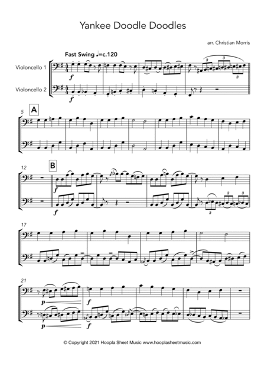 Yankee Doodle Doodles String Duet scores gallery preview page 1
