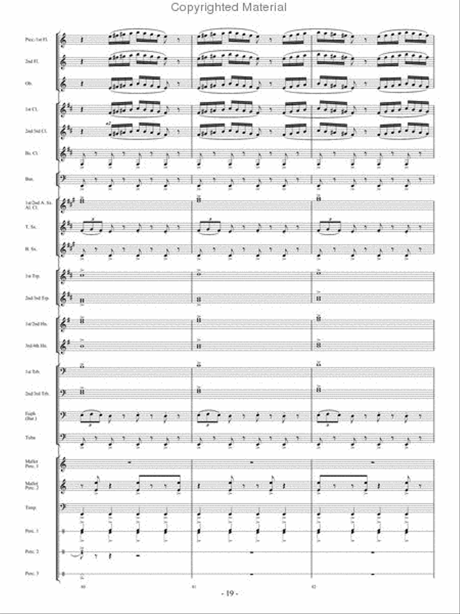 In Pursuit of Troy Concert Band - Sheet Music page 17