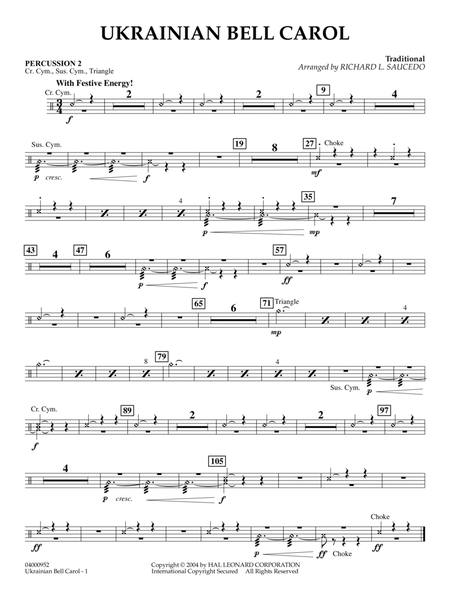 Ukrainian Bell Carol (arr. Richard L. Saucedo) - Percussion 2
