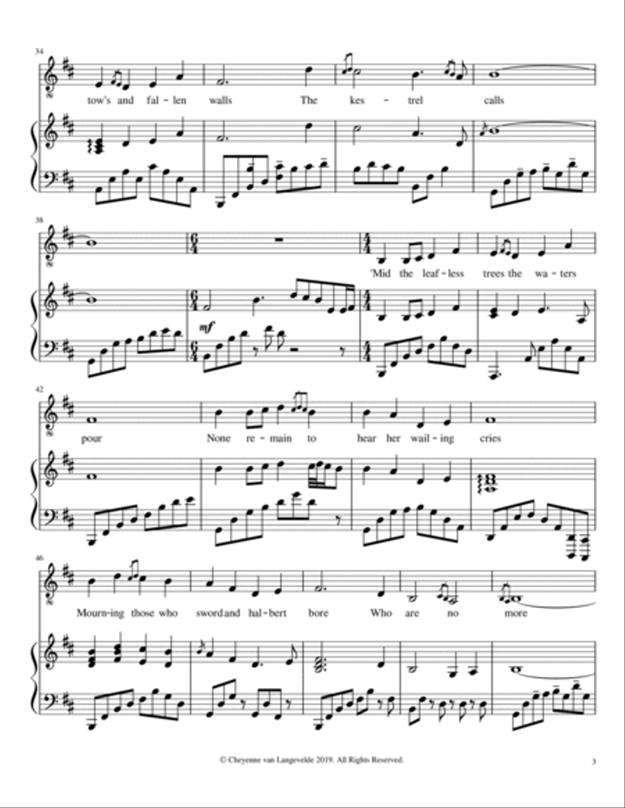Mattadonan Lament Voice scores gallery preview page 3