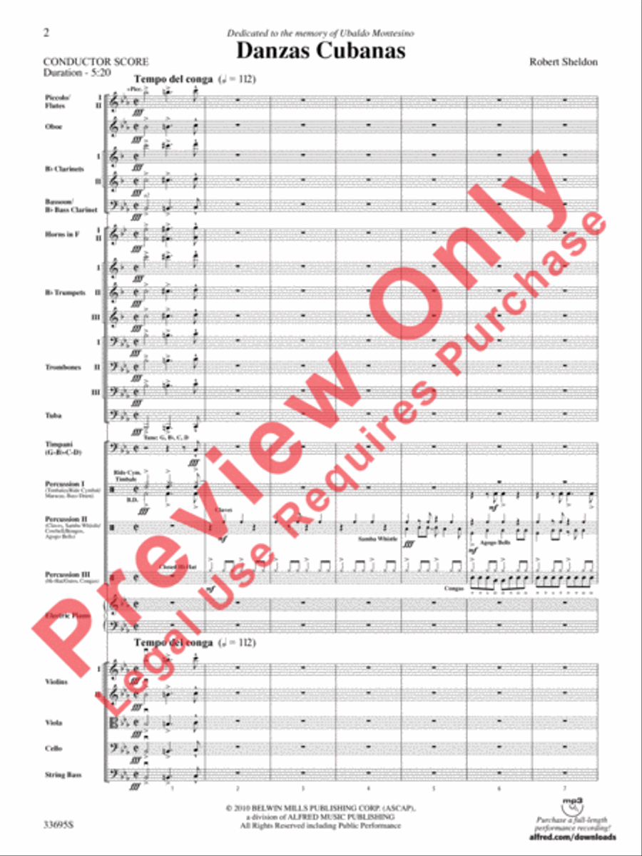 Danzas Cubanas Danzas Cubanas Full Orchestra scores gallery preview page 3