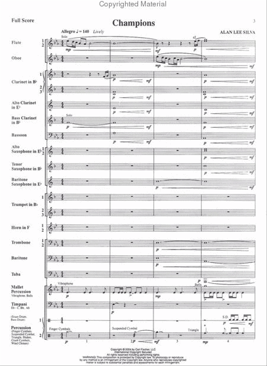 Champions Champions Concert Band scores gallery preview page 2