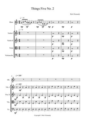 Things Five for Oboe and String Quartet 2nd movement
