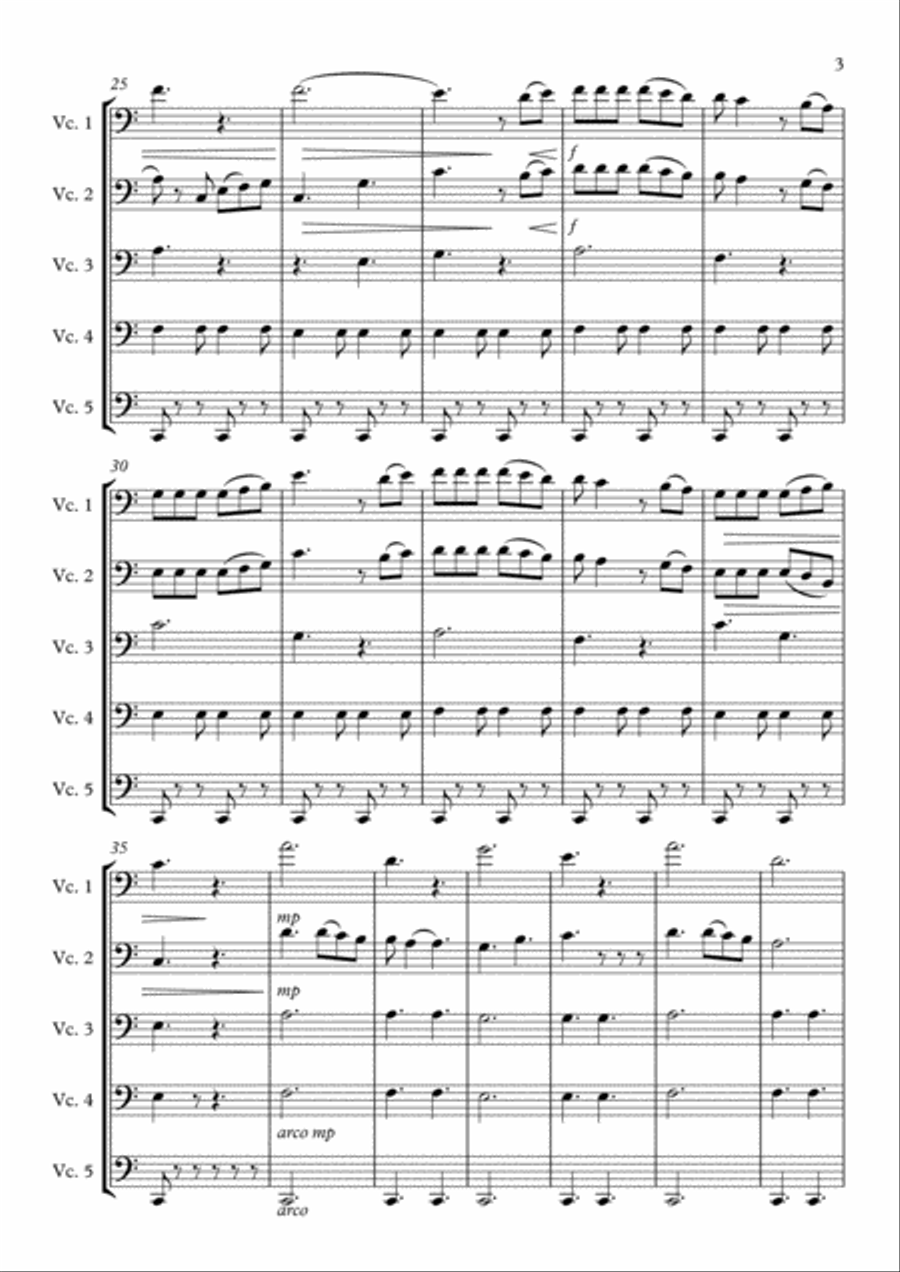 Hope - Cello Quintet String Quartet scores gallery preview page 3