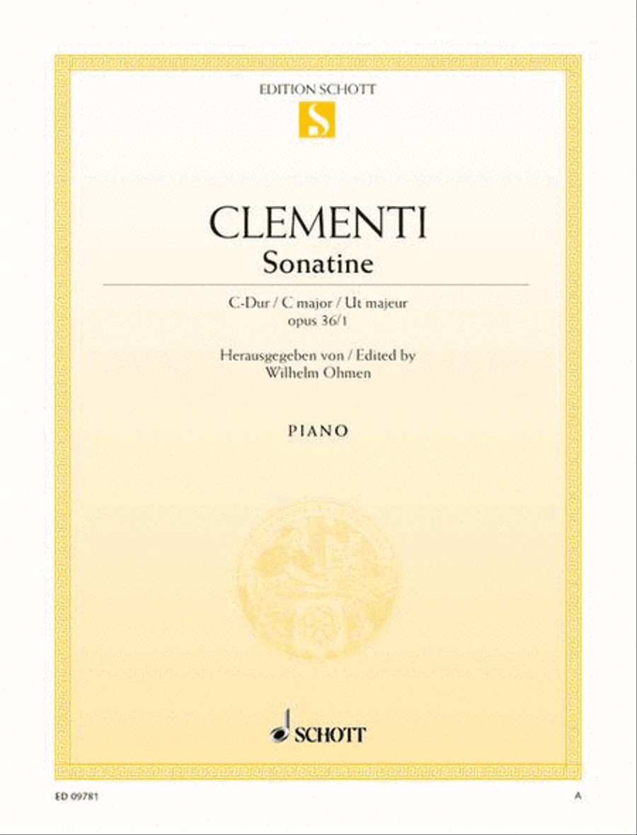 Sonatina C major, Op. 36/1 Piano Solo scores gallery preview page 1