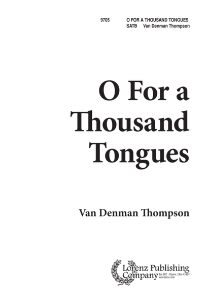 O For a Thousand Tongues
