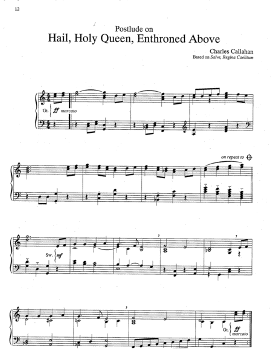 Marian Hymns Organ scores gallery preview page 5