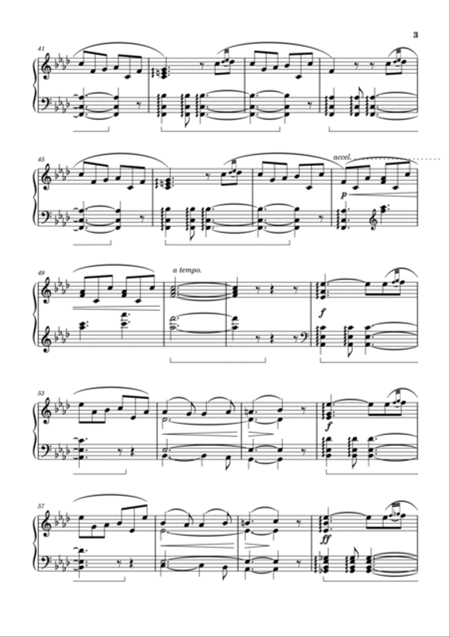 Glinka - La séparation – Nocturne in F Minor - For Piano Solo Original Piano Solo scores gallery preview page 3