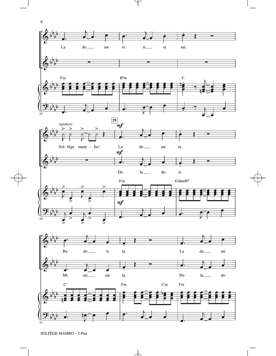Solfege Mambo 2-Part scores gallery preview page 4