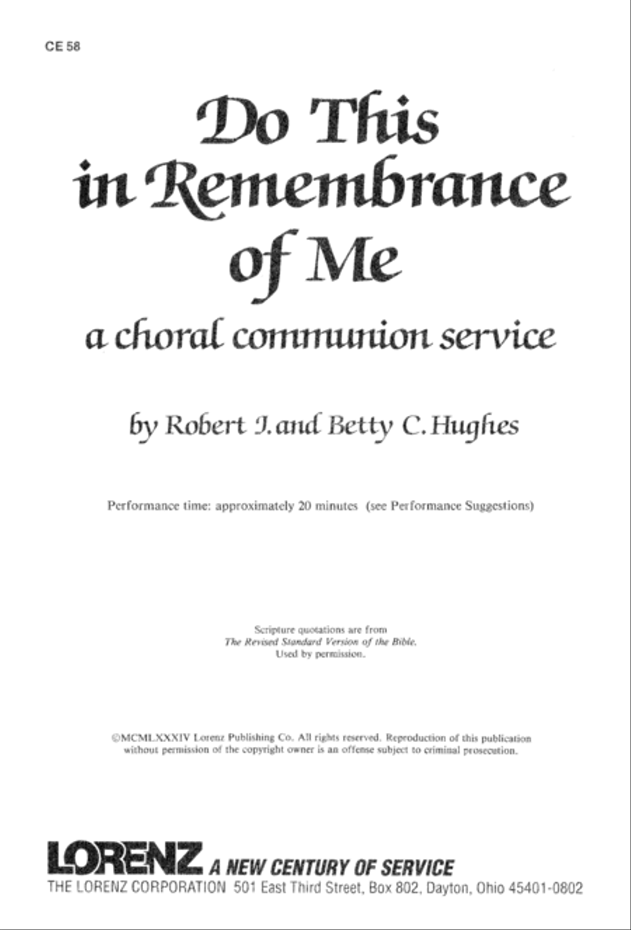 Do This in Remembrance of Me 4-Part scores gallery preview page 3
