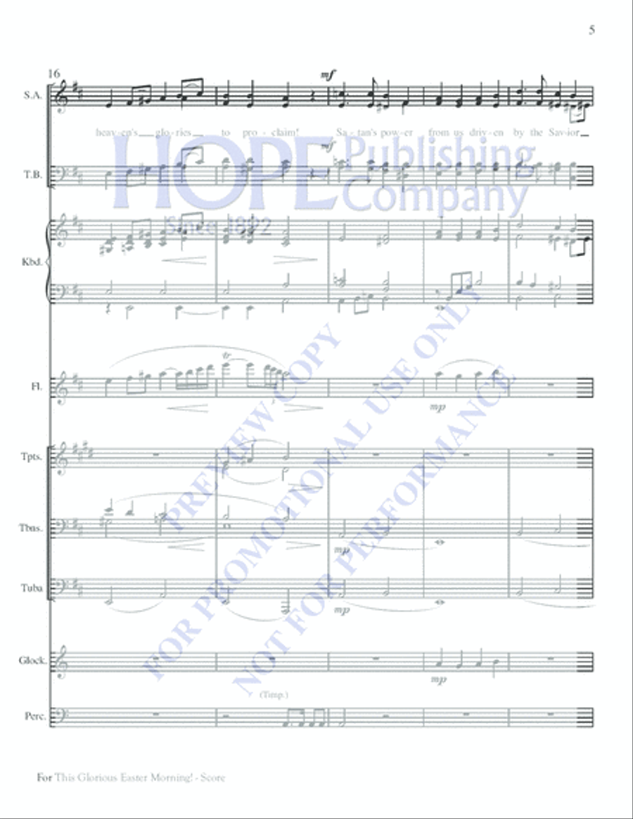 For This Glorious Easter Morning Choir scores gallery preview page 5
