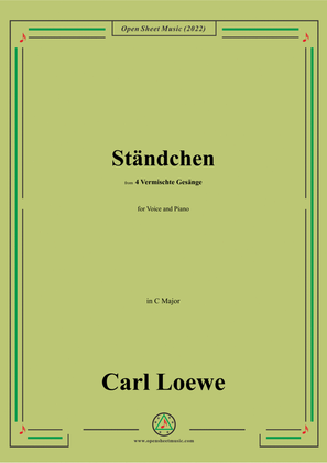 Book cover for Loewe-Standchen,in C Major,from 4 Vermischte Gesange