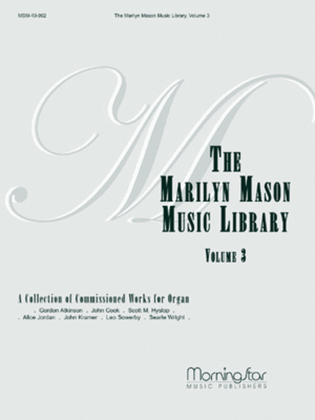 Book cover for Marilyn Mason Music Library, Volume 3