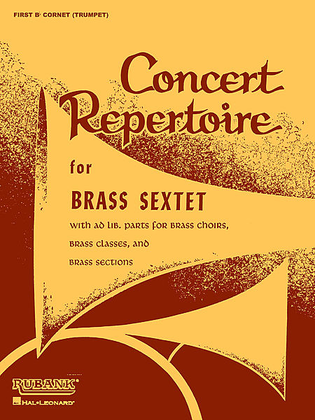 Book cover for Concert Repertoire for Brass Sextet