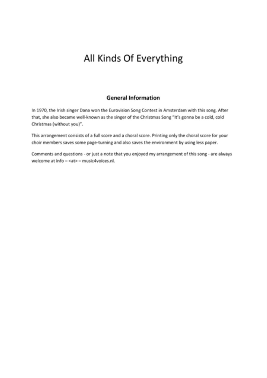 All Kinds Of Everything SSAA scores gallery preview page 2