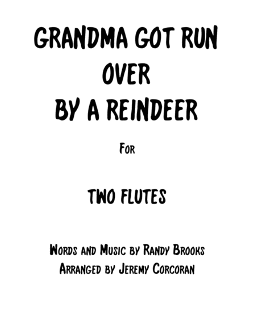 Grandma Got Run Over By A Reindeer Flute Duet scores gallery preview page 1