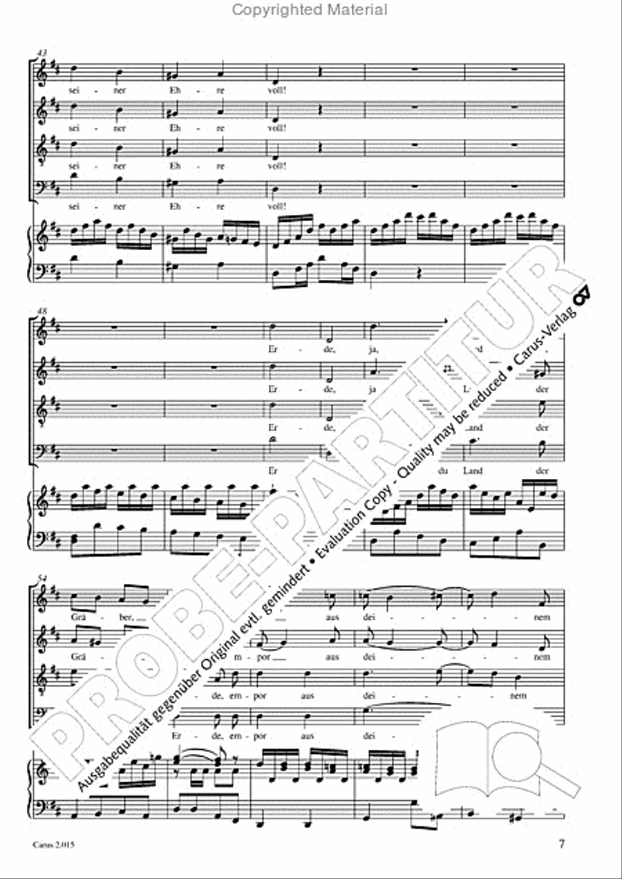 Carl Philipp Emanuel Bach & Gottfried August Homilius. Motets and Choruses Choir scores gallery preview page 9