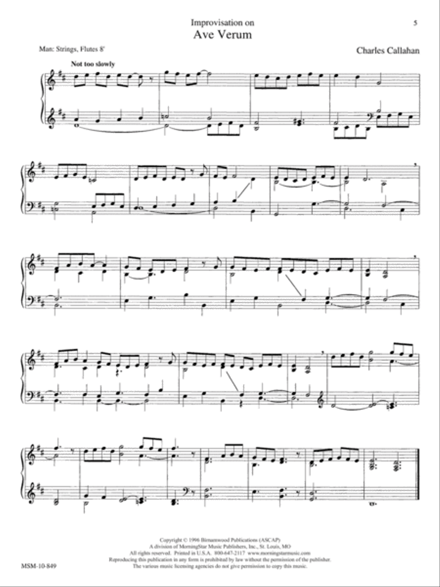 Chant-Based Hymns for Manuals Organ scores gallery preview page 4