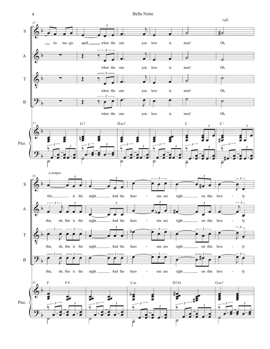Bella Notte Bella Notte 4-Part scores gallery preview page 4