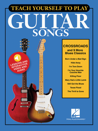 Book cover for Teach Yourself to Play Guitar Songs: "Crossroads" & 9 More Blues Classics