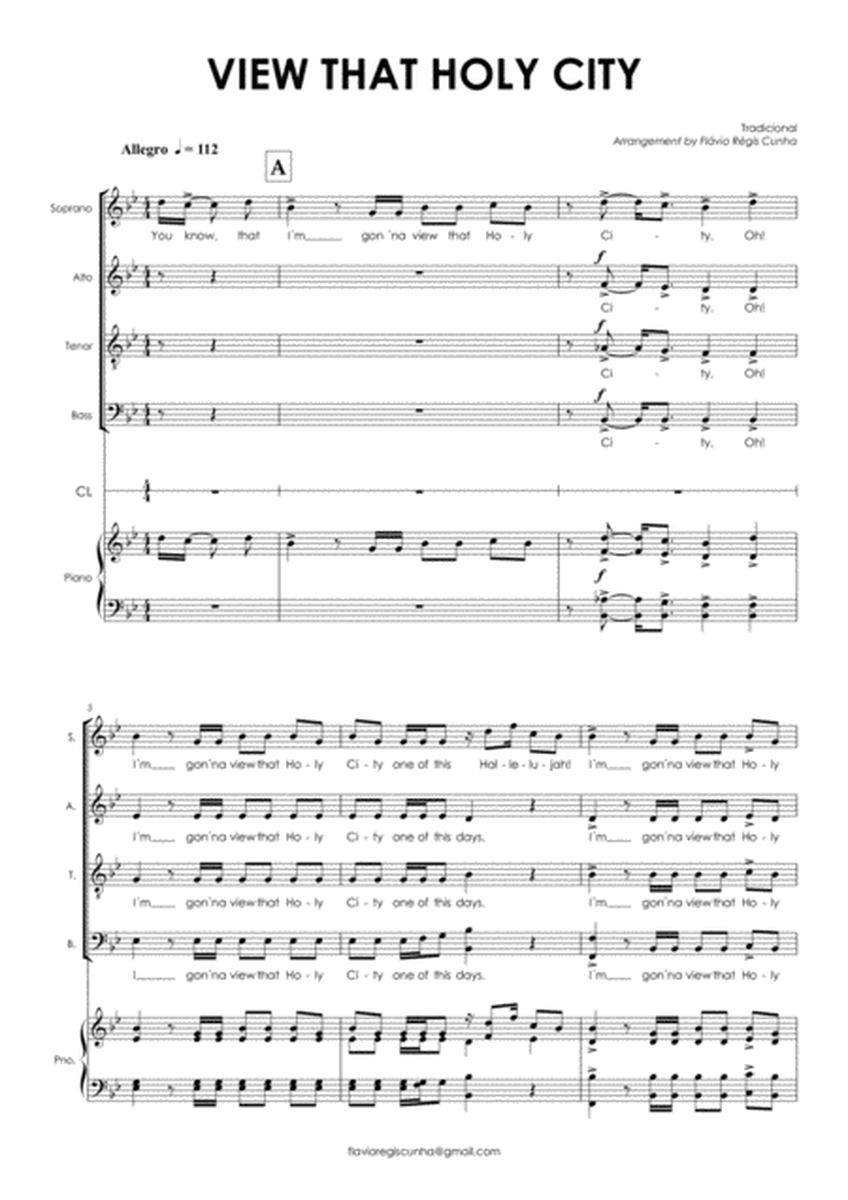 View that holy City (SATB - a Cappella) image number null